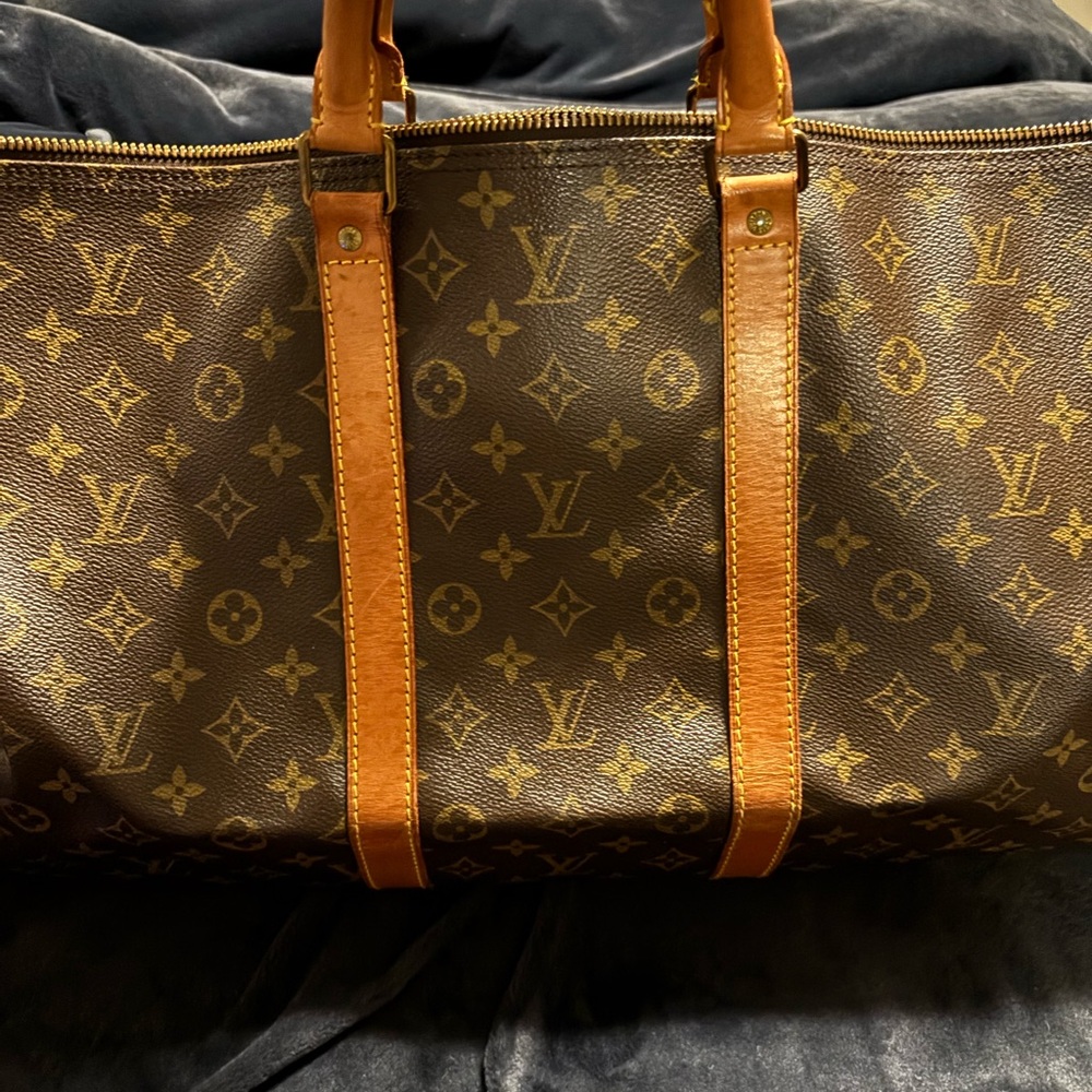 Louis Vuitton Brown Monogram keepall 55 Bag